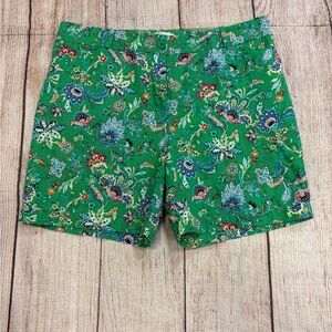 Talbots linen and cotton Floral Green Patterned Shorts